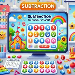 Software for subtracting numbers from 1 to 90